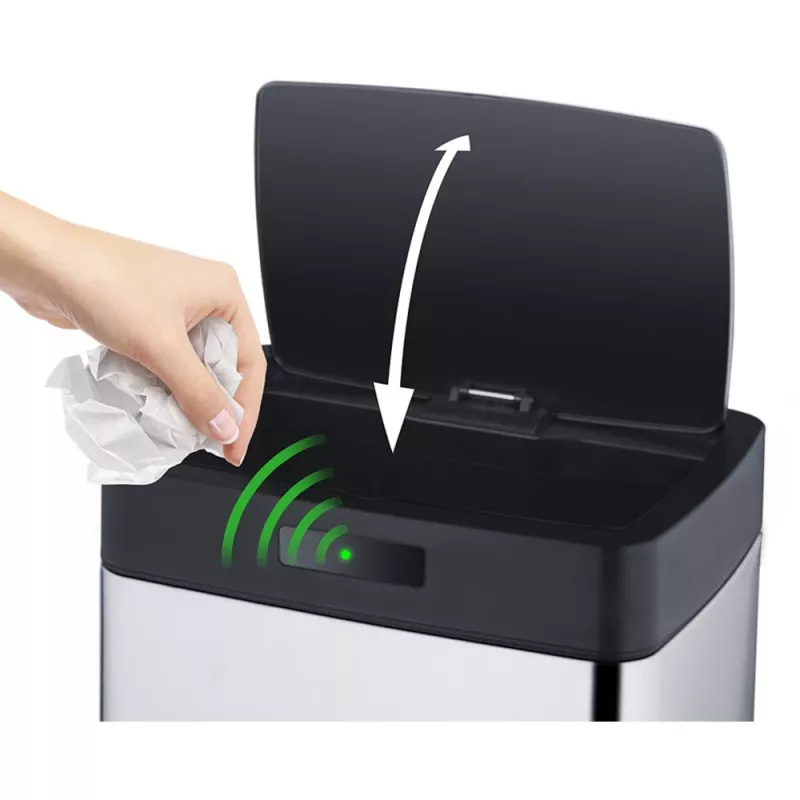 Non-contact stainless steel waste bin LT8044