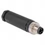 DeLOCK M8 Connector A-coded 3 pin male screw connection black