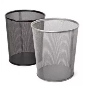 Trash bin Forpus, 12l, black, perforated metal