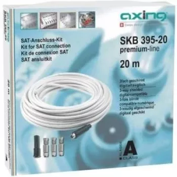 Coaxial Cable Axing SKB 395-20 20m White