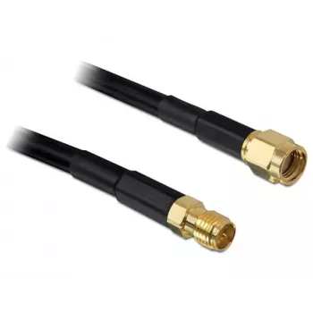 Coaxial Cable DeLOCK 2m RP-SMA CFD200 Black