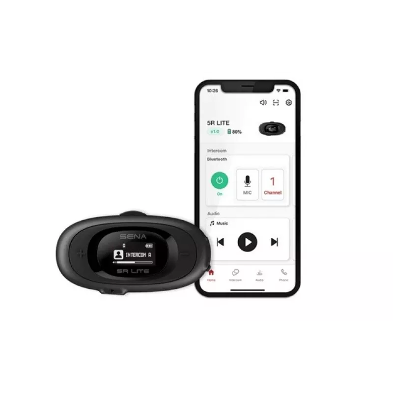 Sena 5RLITE-01D Dual motorcycle intercom, Bluetooth 5.1, 700 m, black