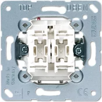 Wall Switch Module JUNG 505 U 1P, 1-pole 10 A, 250 V — Metallic White