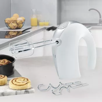 Hand mixer Maestro MR-506 — 2-speed, white, compact kitchen mixer