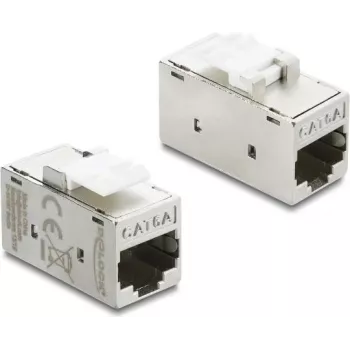 DELOCK Keystone coupler RJ45 Cat.6A metal, blue to blue