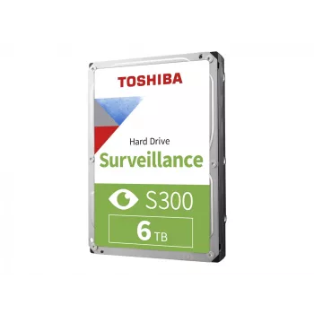 Toshiba S300 Surveillance 3.5 Internal Hard Drive SATA 6GB/s - 6TB, 5400RPM