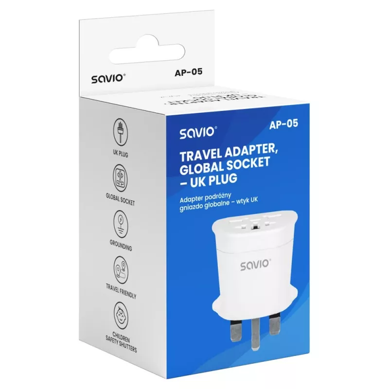 Savio AP-05 power adapter/inverter Indoor 2500 W White
