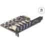 DELOCK PCI Express x1 card 90346 — 5 Gbps, 5x external ports