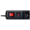 power strip with switch : 8 outlets, cable of 1,5 M, black