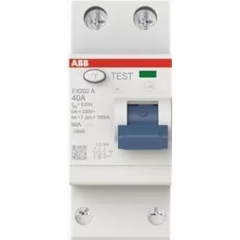 ABB Residual-Current Circuit Breaker FX202A-40/0.03 2P Type A 40A 30mA (2CSF202165R1400)