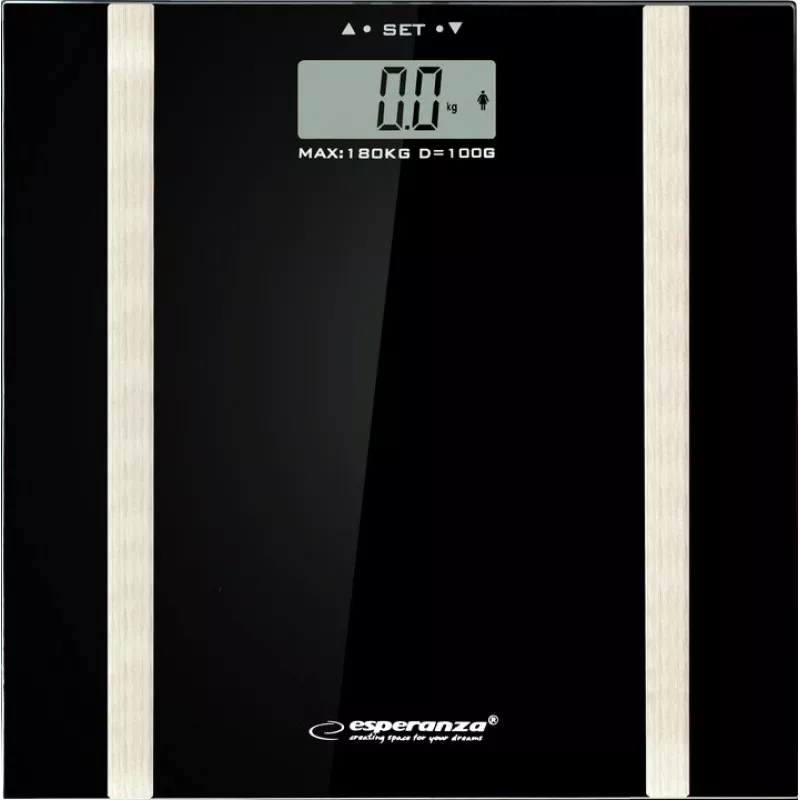 Personal bathroom scale Esperanza EBS018K - electronic, 180 kg, black