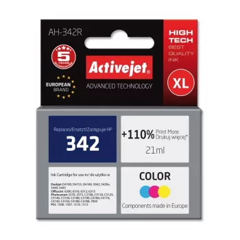 Activejet AH-342R Ink (replacement for HP 342 C9361EE; Premium; 21 ml; color)