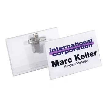 Durable PVC Combi Clip Name Badge Durable 8101-19