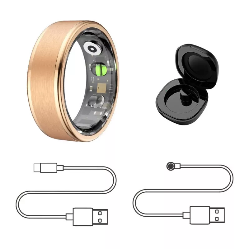 Smart ring MANTA SR01GD 62mm OneRing Gold — size 62, metallic gold finish