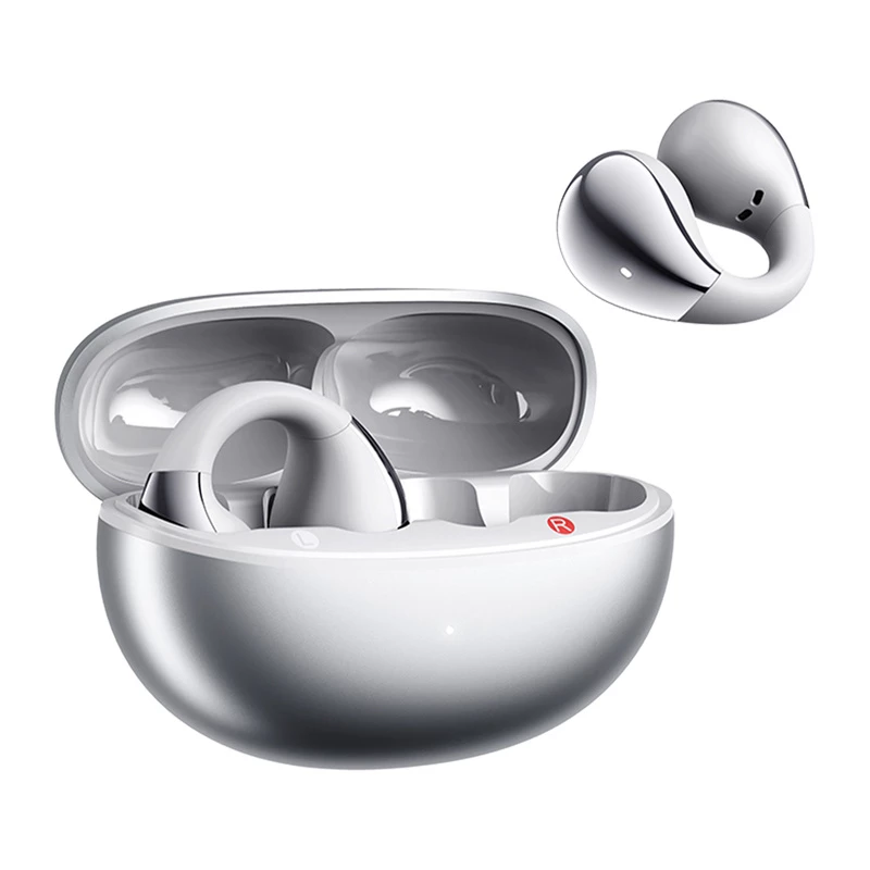 Wireless ear-hook headphones QCY Crossky Clip C30S, silver