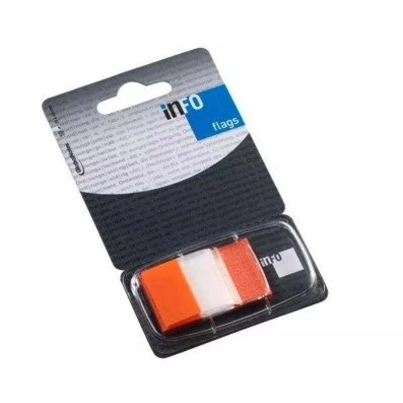 Paper-index Global Notes, 25x43mm, orange, Plastic (1x50) 0718-205