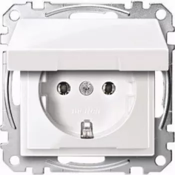 Socket-outlet Merten MEG2311-0325 CEE 7/3 white, thermoplastic, 250 V 16 A