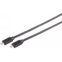 USB cable S/CONN 13-62025 USB 3.2 Gen 2x2 1 m USB C Black