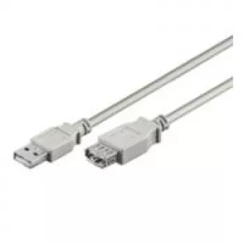 Wentronic Goobay USB 2.0 Hi-Speed Extension Cable, Grey, 0.3 m - USB 2.0-Plug (Type A) > USB 2.0-Socket (Type A) (68621)
