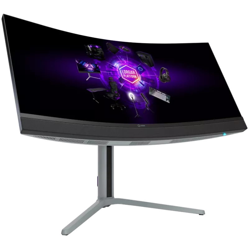 LORGAR 34MP1, UWQHD MiniLED Gaming Monitor Pro, 34'' (3440*1440) VA curved monitor, black/milky grey
