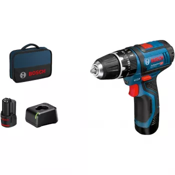 Bosch GSB 12V-15 Professional 1300 RPM Black, Blue