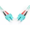 DIGITUS Professional - Patch-Cable - SC multi-mode (M) to SC multi-mode (M) - 2 m - Fibre Optic - 50/125 micrometre - OM3 - Halogen-Free - aquamarine