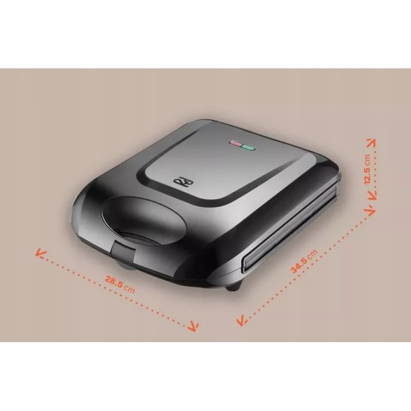 Promis STP 25 XXL sandwich maker, 4 toasts, 1400 W, black