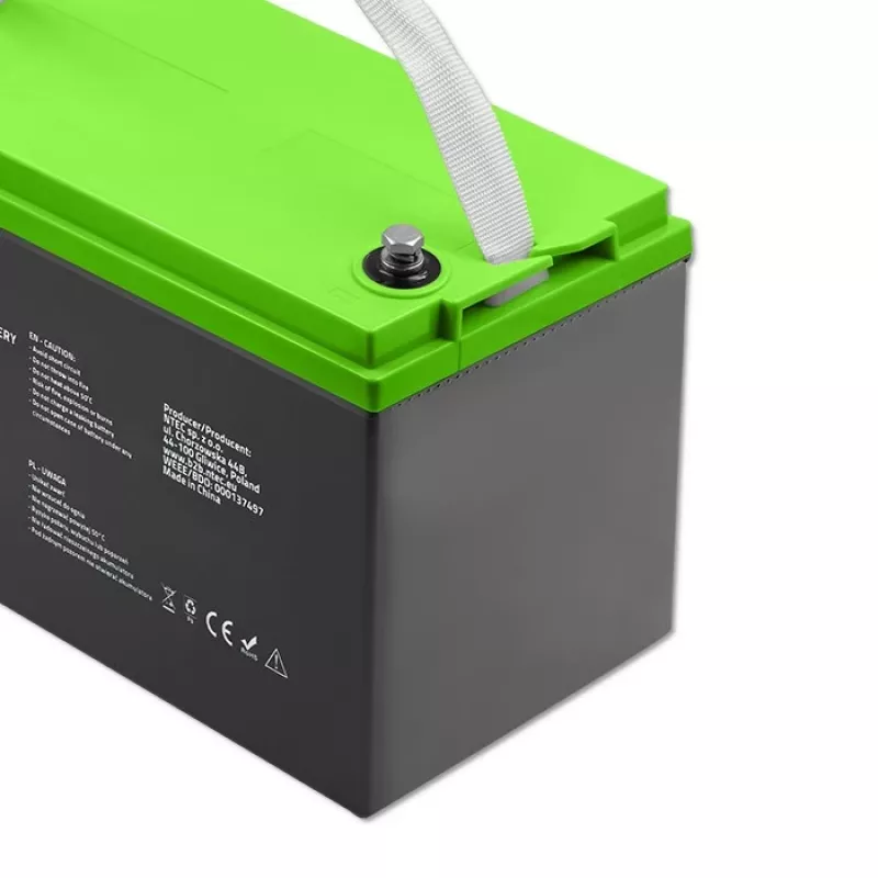 Gel battery QOLTEC 53080 12V 100Ah — sealed rechargeable battery for backup power