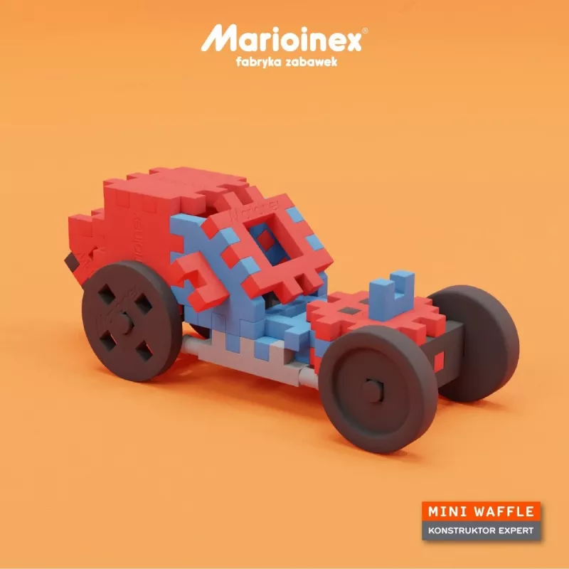 Toy construction set Marioinex Mini Waffle Constructor — 141 pieces, multicolour, for ages 5+