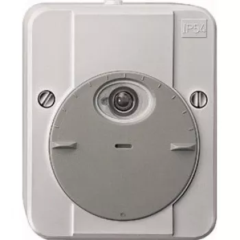 Electrical switch Merten 544829, grey, AC 230 V input, 10 A output, IP54, 80×47×97 mm