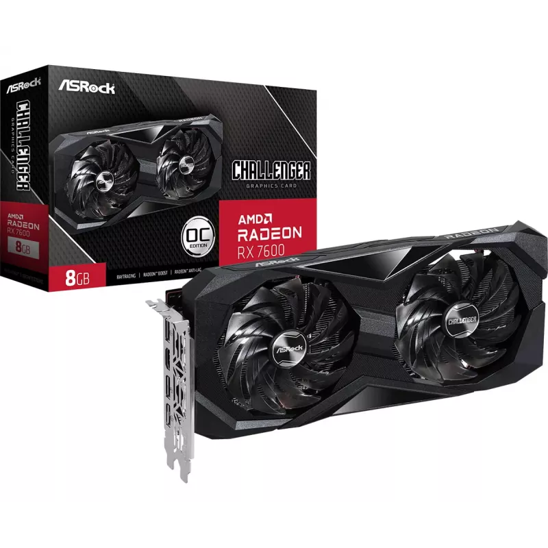 ASRock Radeon RX 7600 Challenger 8GB GDDR6 Graphics Card