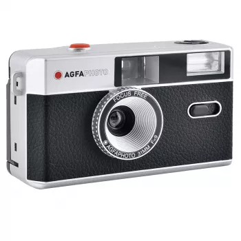 AgfaPhoto 603000 Film Camera Compact Film Camera 35 mm Black - Silver (603000)