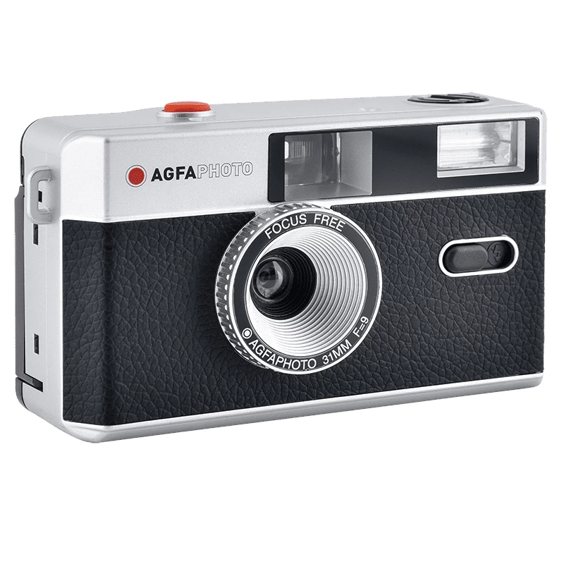 AgfaPhoto 603000 Film Camera Compact Film Camera 35 mm Black - Silver (603000)