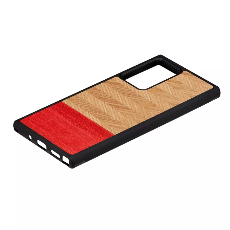 Phone case man and wood Galaxy Note 20 Ultra herringbone azalea black