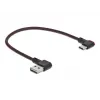 USB Cable DeLOCK EASY-USB 2.0 Type-A male to Type-C male angled 0.2m black