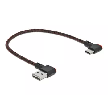 USB Cable DeLOCK EASY-USB 2.0 Type-A male to Type-C male angled 0.2m black