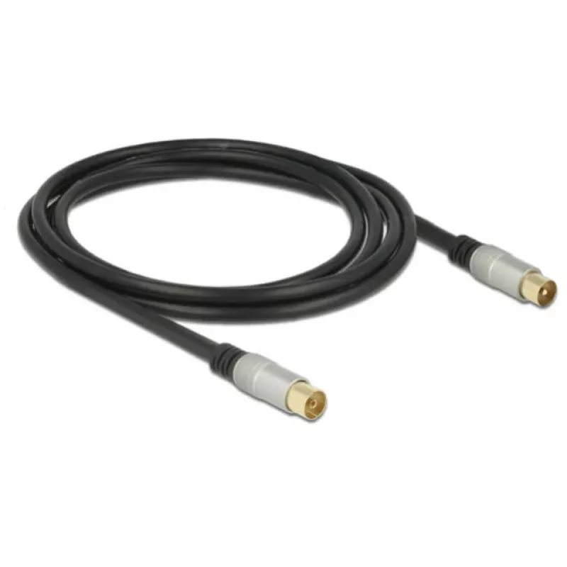 Coaxial Cable RG-6/U DeLOCK 88946 2m IEC Black