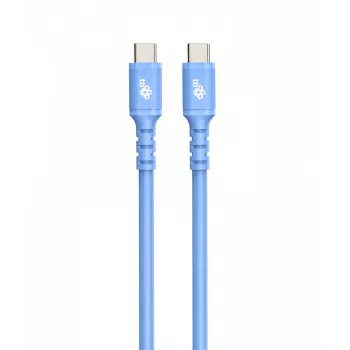 USB C - USB C cable 1m. silicone blue