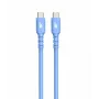USB C - USB C cable 1m. silicone blue