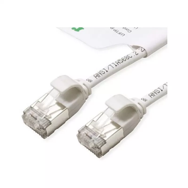 ROLINE GREEN U/FTP Patch Cable Cat.6A (Class EA), LSOH, slim, wei, 5 m