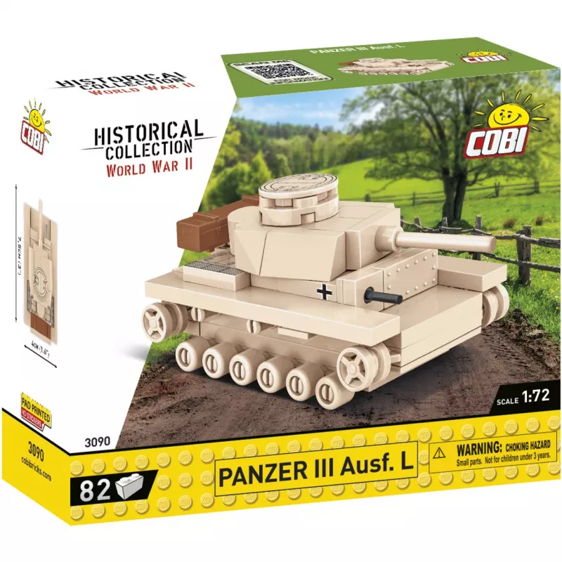 Building set Cobi Panzer III Ausf.L — 103 pieces, recommended age 6+, beige