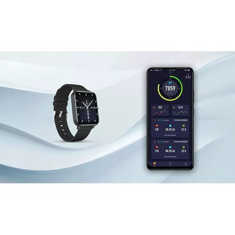 myPhone Watch Classic 2 4.7 cm (1.85) IPS Digital 240 x 284 pixels Touchscreen Black