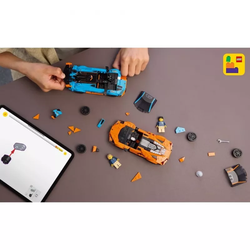 Construction toy LEGO Speed Champions set 77238 — Lamborghini Revuelto & Huracán STO, 607 pieces, 2 minifigures, recommended age 10+