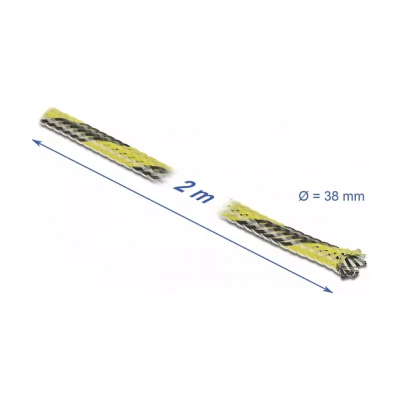 Cable Sleeve DeLOCK 20752 Black Yellow