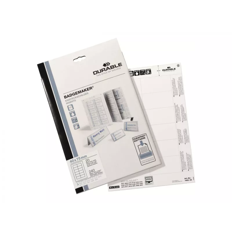 Name Badge Inserts Durable 1453-02
