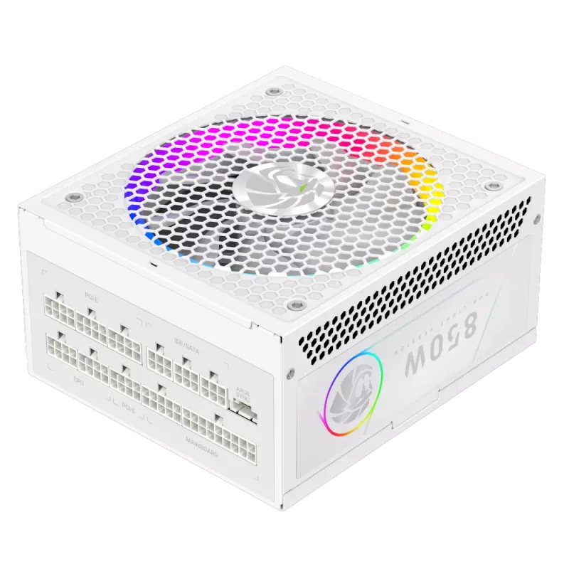 Gamemax Power Supply, 80 PLUS, Gold | RGB 850G WH | 850 W