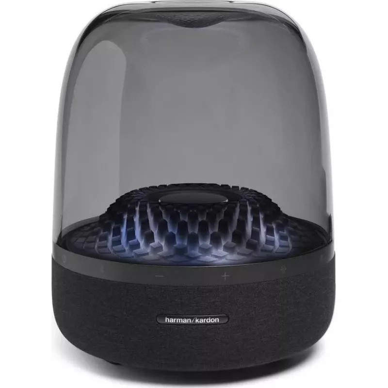 Portable wireless speaker Harman/Kardon Aura Studio 4 — 100 W, 3 drivers, 45–20000 Hz, Black/Transparent