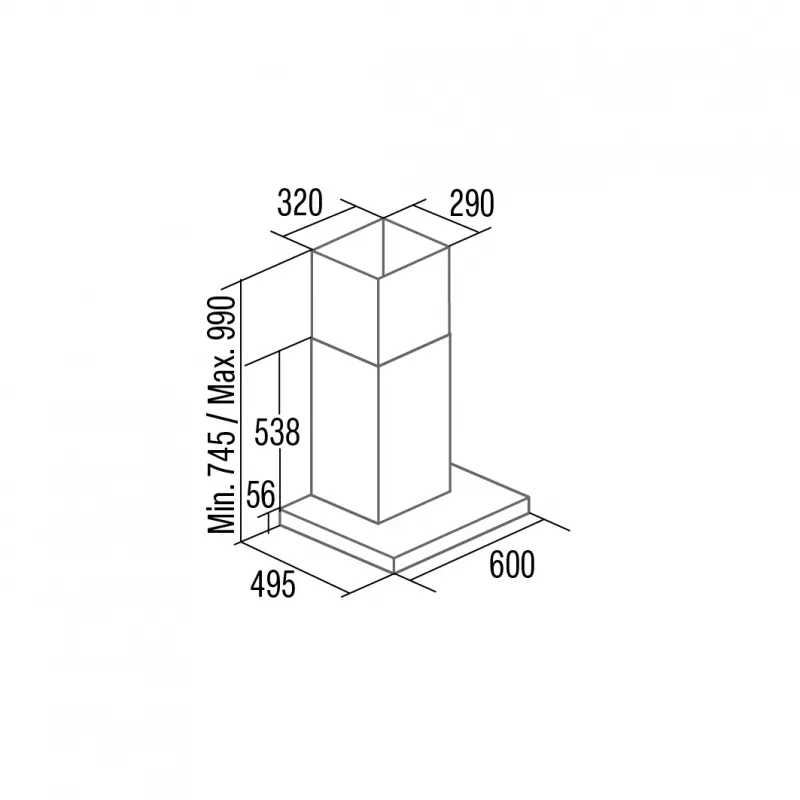 CATA SYGMA 6010 BK Wall-mounted Black 427.1 m³/h