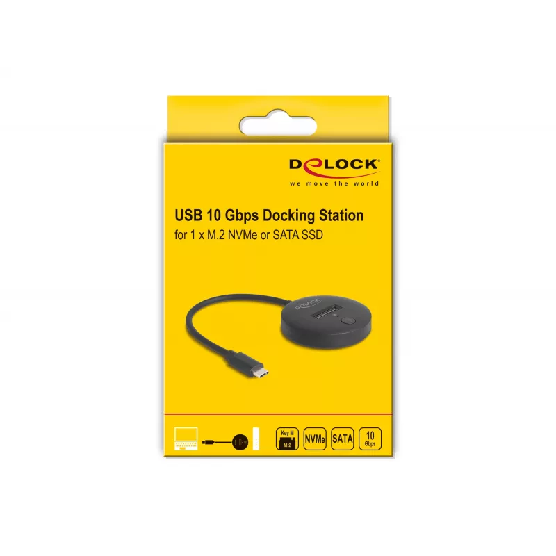 M.2 Docking Station DeLOCK 64254 USB 3.2 Gen 1 Type-C NVMe SATA