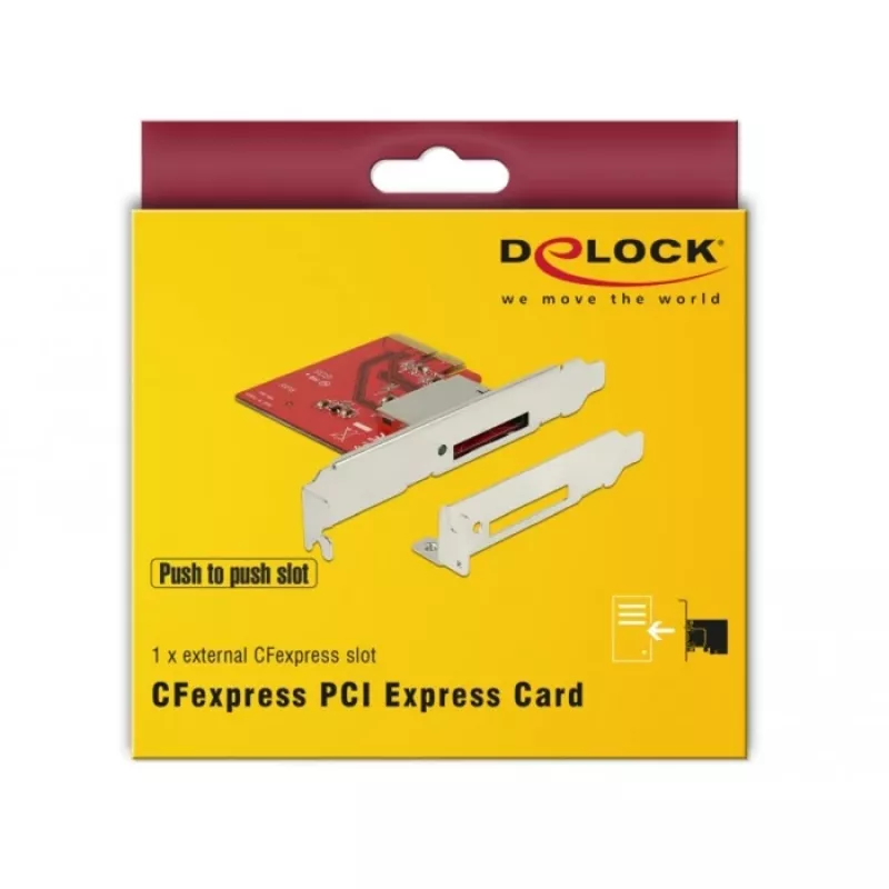 DeLOCK PCI Express > 1x external CFexpress slot - Card Reader (CF) - PCI Express x4 3.0 (91748)